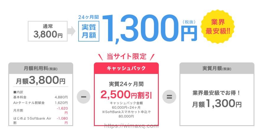 ソフトバンクエアーが実質月額1300円で使えるnextの広告に騙されないで 割引にはnext Mobileとの契約が適応条件がなので絶対に止めて Wi Fiクエスト